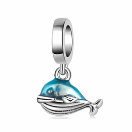 GNOCE Cat Pendant Charms 925 Sterling Silver Animal Fish Charms for Women Girls Mother's Day Gifts Fits Bracelet/Necklace, Silver, Cubic Zirconia