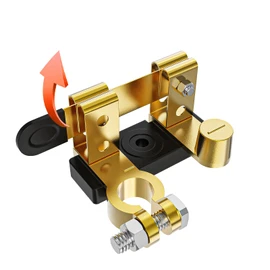 Top Post Battery Disconnect Switch 12v 24v - Knife Blade Master Switch Battery Cut Off 250/750 Amps - Knife Blade Isolator Power Cutoff for Car, Truck, Boat (Negative, Vertical)
