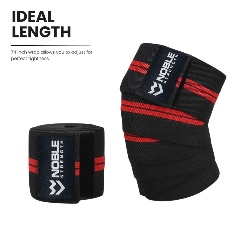 Noble Strength Knee Wraps (1 Pair) Knee Support & Knee