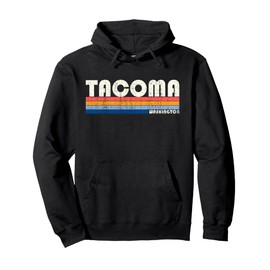 Vintage 70s 80s Style Tacoma WA Hoodie Pullover Hoodie