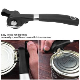 Walfront 2 Set Manual Can Opener Stainless Steel Safety Handheld Smooth Cut Tin Tool for Seniors and Arthritis, Cutting Tool