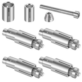 4 Pack Motorcycle Bar Ends Mounting Screw Set Universal 13mm-24mm Handlebar Expansion Screws for 7/8'' Handle Bar Grip End Caps Silder Handle Bars Plug Side Mirror Electric Dirt Bike Scooter Silver