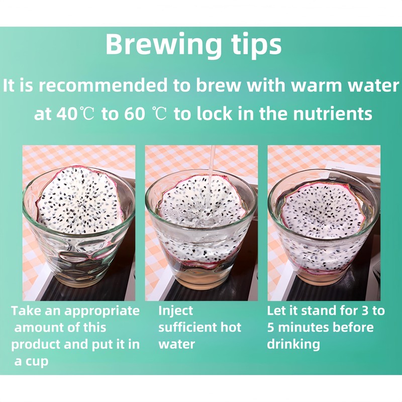 Dried White Dragon Fruit Slices Snacks - (Its Texture Is