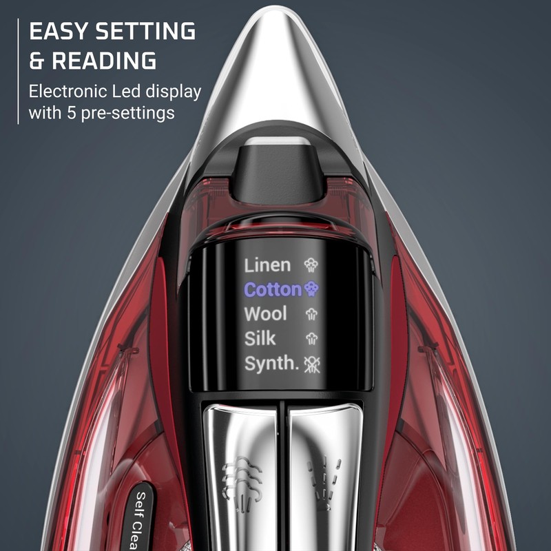 Rowenta Iron, Focus Excellence Stainless Steel Soleplate Steam Iron for