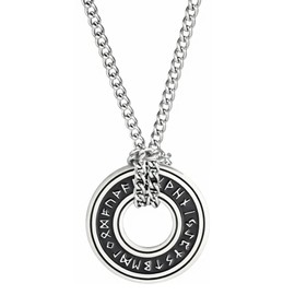 HannaFires Viking Necklace Set - Viking Cicle, Gif, For Men, Icelandic Helmet Pendant, Norse Pirate Culture, Rune Circle Amulet, Norse Jewelry (Includes Chain Set)