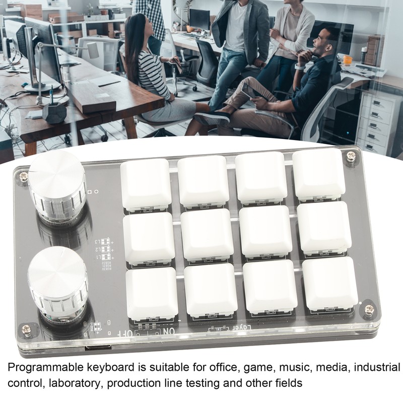 One Handed Macro Mechanical Keyboard 12 Key Multifunction DIY Programmable