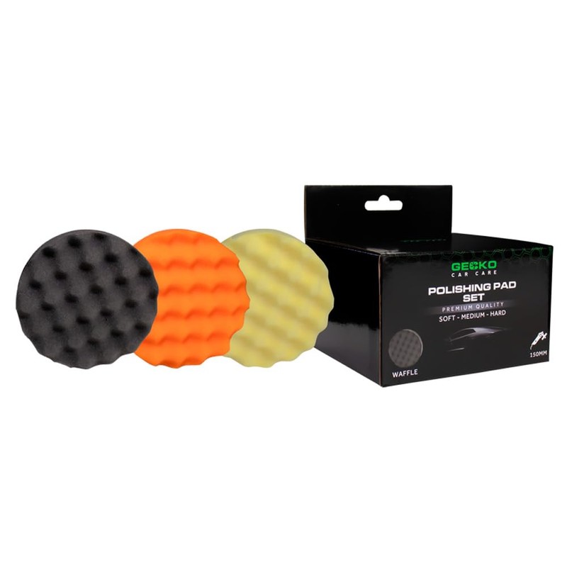 Gecko Polishing Pads Waffle 150 mm Pack of 3