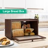 kiplant Large Bread Box for Kitchen Counter, Bamboo Bread Storage