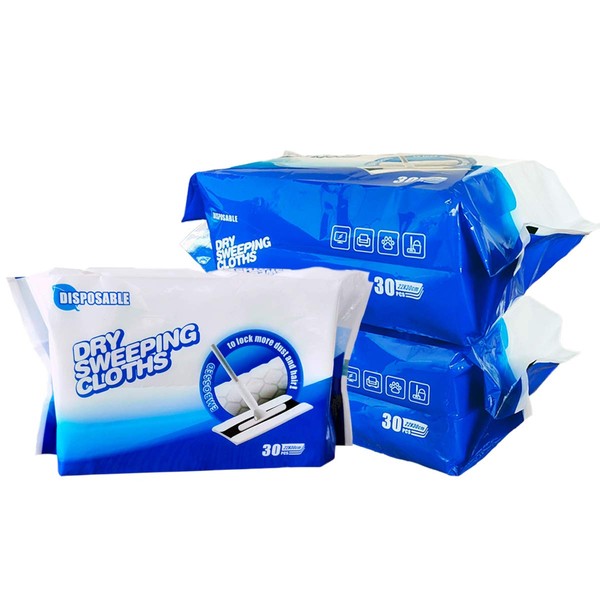 KMAKII Dry Sweeping Cloths,Dry Floor Wipes,Disposable Floor Cloths,Clean and Away