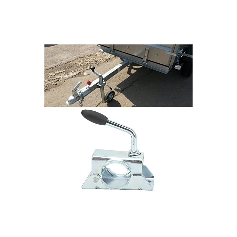 Depisuta Trailer Jack Wheel Split Clamp, Galvanized Iron Trailer Jack