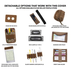 Tactical Notebook Covers Field Cover, Zippered, for Canadian Forces FMP (Will fit 6.75” x 4.5” Notepad) | Coyote Brown