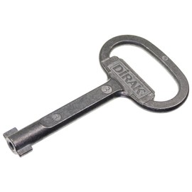 ecomserv Control Cabinet Key with Double Bit and Hollow Mandrel (Drilled) for Various Applications