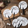 Teling 100 Pcs Funeral Favors Round Fans Bulk Plastic Handheld