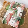 Walmsco Tablecloth Pink Flamingo Tropical Jungle Decor For Dining Room