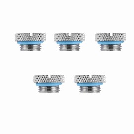 Watris Veiyi Water Cooling Sealing Plug, Pack of 5 G1/4 Threaded Plugs, Water Cooling Screw for PC System