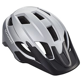 Schwinn Yahara ERT Youth/Adult Bike Helmet, Fits Head Circumferences 54-58 cm, Medium, Silver