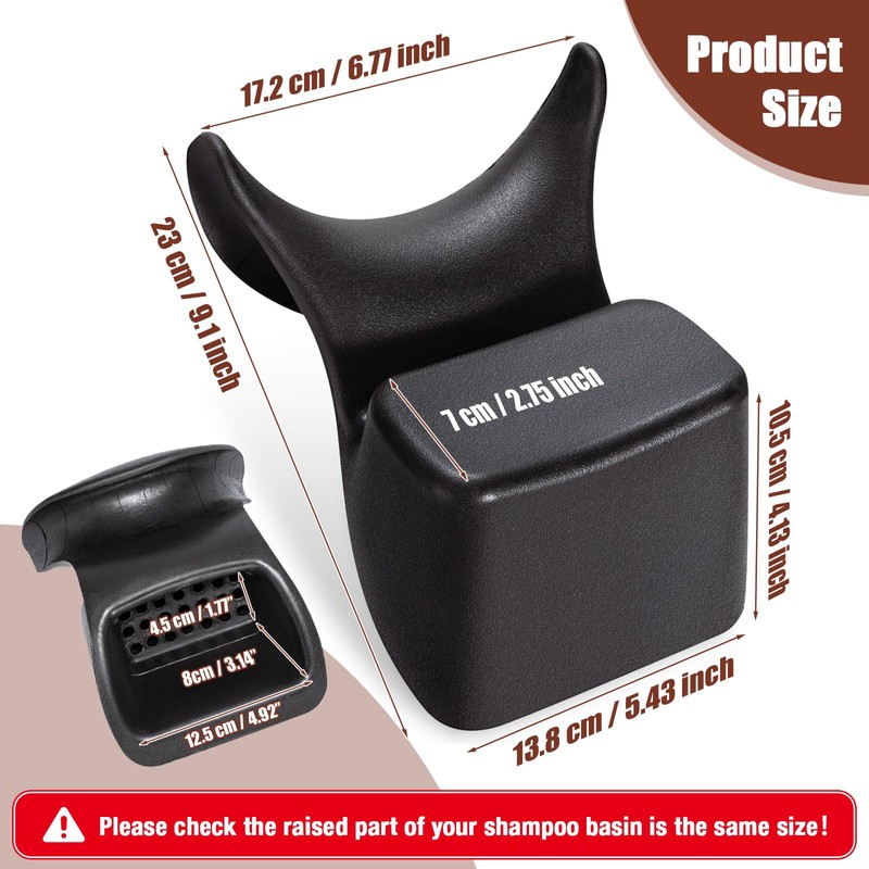 Noverlife Shampoo Bowl Neck Support, Comfortable Hairdressing Salon Rubber Cushion