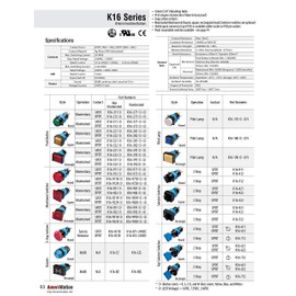 K16-S115-G-24VDC, LED Bulb, K16 Switch, Green, 24VDC