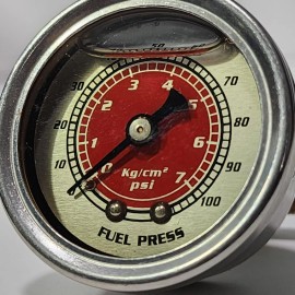Unbranded FUEL PRESSURE GAUGE LIQUID FOR HONDA CIVIC ACURA INTEGRA 0-100PSI 1/8 NPT 33