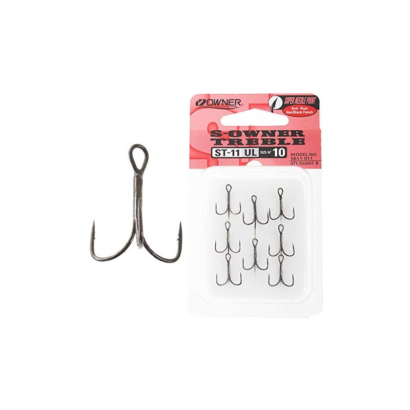 Owner treble hooks St 11, gunsmoke 10