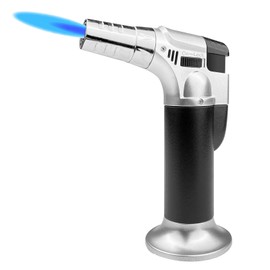 Dyaucwpo Flame Burner, Kitchen Burner, Crème Brulée Burner, Bunsen Burner with Safety Lock, Refillable Gas Burner, for Kitchen, Pastries, Desserts, Crème Brulee, Camping, BBQ