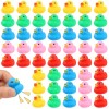 50 Pcs Rubber Ducks Bath Toy Multicolor Mini Rubber Duck
