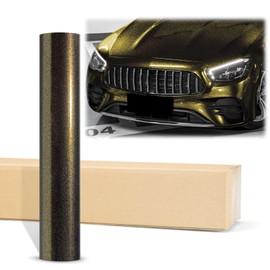2pcs 4"x8" (10cmx20cm) Sample Diamond Black Gold Galaxy Dust Gloss Chameleon Metallic Color Shift Color Change Vinyl Wrap Auto Sticker Decal Film Sheet Bubble Free Air Release Technology