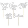 Paquete de 30 adornos para magdalenas de 16 cumpleaños con
