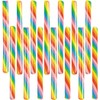 Fruidles Candy Cane Sticks Suckers, Old-Fashioned Multicolored Lemon Flavor, Individually