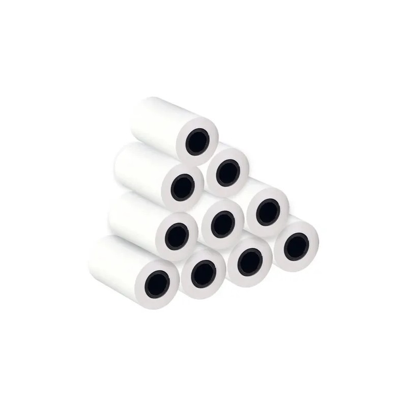 Pack de 20 Rollos de Papel Térmico Blanco 57x40mm para