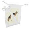 Lunarable German Shepherd Fabric Pouch Set of 2, Alsatian Dog