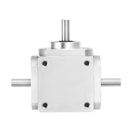 uxcell Gear Box 90 Degree Right Angle Bevel Gearbox 1:1 Forward Double Output Shaft 1 Module 20 Teeth Bevel Gear Aluminum Frame Simple Mechanical DIY Module 6mm Shaft,80x66x30mm(LxWxH)