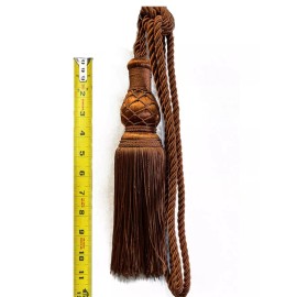 BDD Single  Drapery Tassel Tieback (PAIR)- Brown- Mushroom