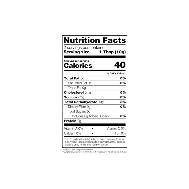 White Vinegar Powder (Distilled) (1 oz, ZIN: 518627)