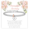 FENNELISA 18th Birthday Gifts for Women,Adjustable Silver Bracelet for Daughter