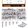 Tanstic 260Pcs M5 Solid Aluminum Brazier Head Rivets, 6mm 10mm