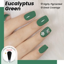 YTD Likomey Gel Nail Polish,15ml Eucalyptus Green Soak Off UV Nails Gel,Christmas Winter Salon Home DIY Nail Art Manicure and Pedicure Gel Varnish,CS416