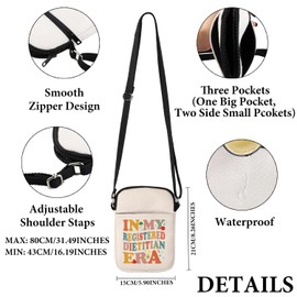 VAMSII RD Registered Dietitian Gift My Registered Dietitian Crossbody Bag Nutritionist Travel Bag Dietitian Graduation Gift (My Registered Dietitian C C)