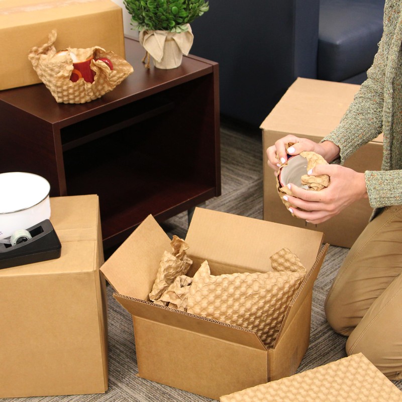 Elementree Paper Bubble Wrap Sheets for Packing, Moving, & Shipping