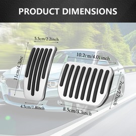 Tecledsn Juego de almohadillas para orejas de pedal de aluminio, fundas de pedal de aluminio para automóvil, accesorios de rendimiento antideslizantes, fundas de pedal, accesorios de coche, fundas de