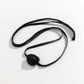 HUASAI Flower Choker Necklace for Women Small Velvet Rose Necklaces Elegant Floral Accessories for Wedding Party Bride Summer Necklaces Jewelry Gifts for Friends Women