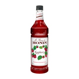 Monin - Raspberry Syrup, Sweet and Tart, Great for Cocktails and Lemonades, Gluten-Free, Non-GMO (1 Liter)