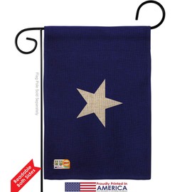 Historic Bonnie Blue Garden Flag Set Wood Dowel Patriotic July Memorial Veteran Independence United State American Small Decorative Gift Yard House Banner Double-Sided Made in USA 13 X 18.5