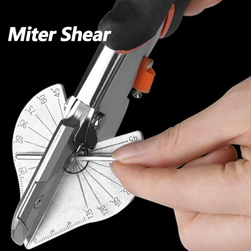 QSLKI Mitre Scissors, 45°-135° for Precise Cut, Multifunctional Trunking Scissors,