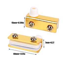 TEYOUQU Easy to Install Gold Glass Door Hinges Pivot Hinge Glass Door Hinges Frameless Glass Door Hinges for 3-6MM Free Swing Door (8)
