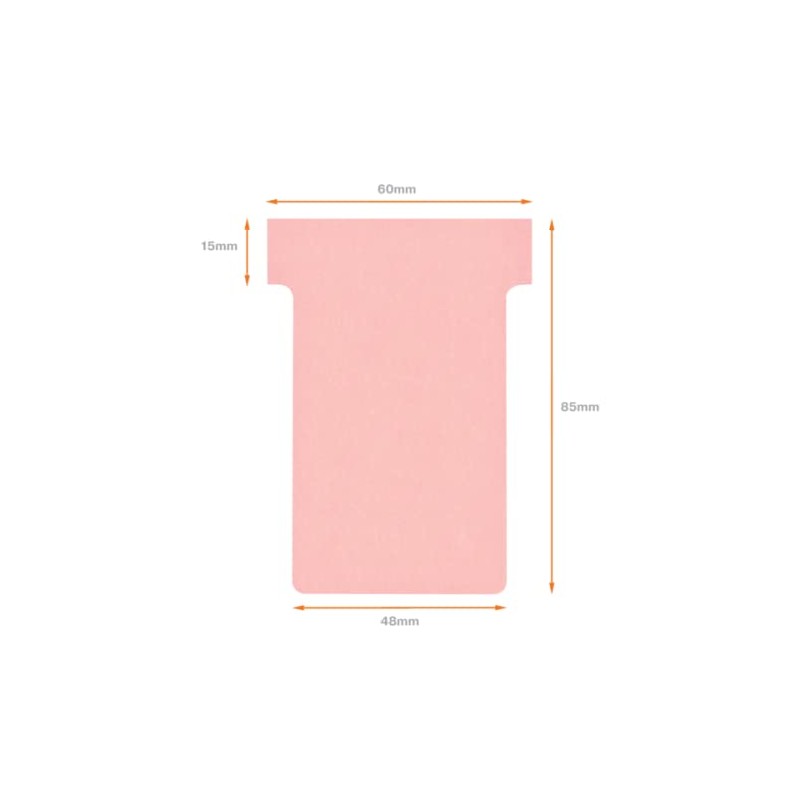 Nobo T-Cards Tab Top 15mm W60x Bottom W48.5x Full H85mm