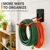 Double-Prong Wall-Mounted Garage Tool Hook for Shovels & Rakes, Black