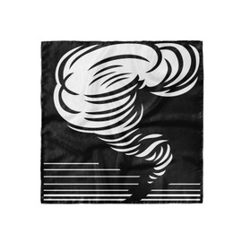 Ambesonne Tornado Headscarf, Monochrome Twister Design, Hijab Scarf, 27" X 27"