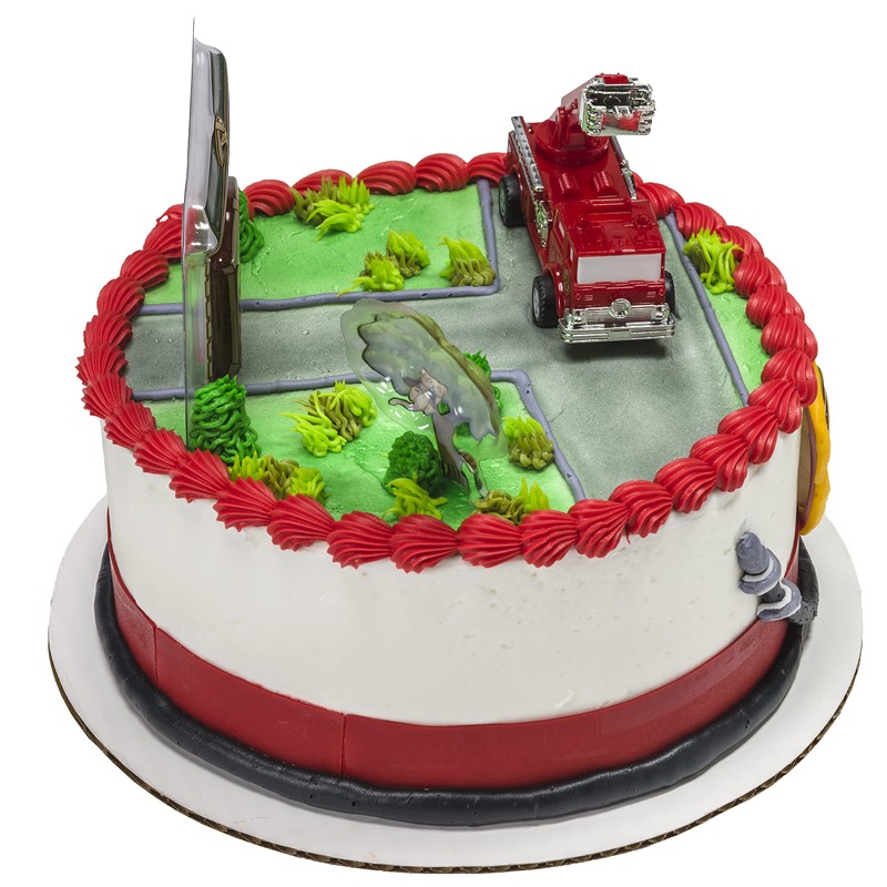 Fire Truck and Station DecoSet Cake Decoration