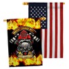 USBrotherhood Bravery Firefighter House Flag Pack Armed Forces Firefrighter Fireman